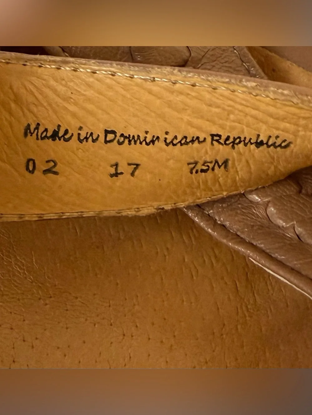 Jack Rogers Tan Leather Espadrille Wedge Heel 4” Sandals w Multicolor Trim 7.5